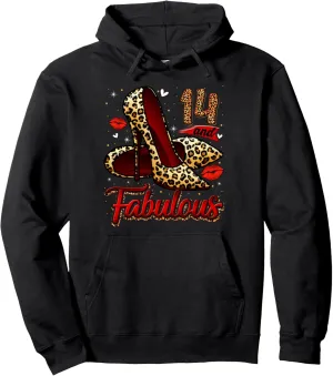 14 and Fabulous High Heels Stepping Into My 14th Birthday Pullover Hoodie