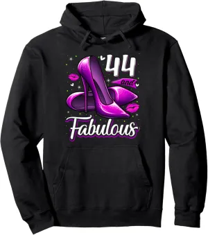 44 and Fabulous High Heels Stepping Into My 44th Birthday Pullover Hoodie