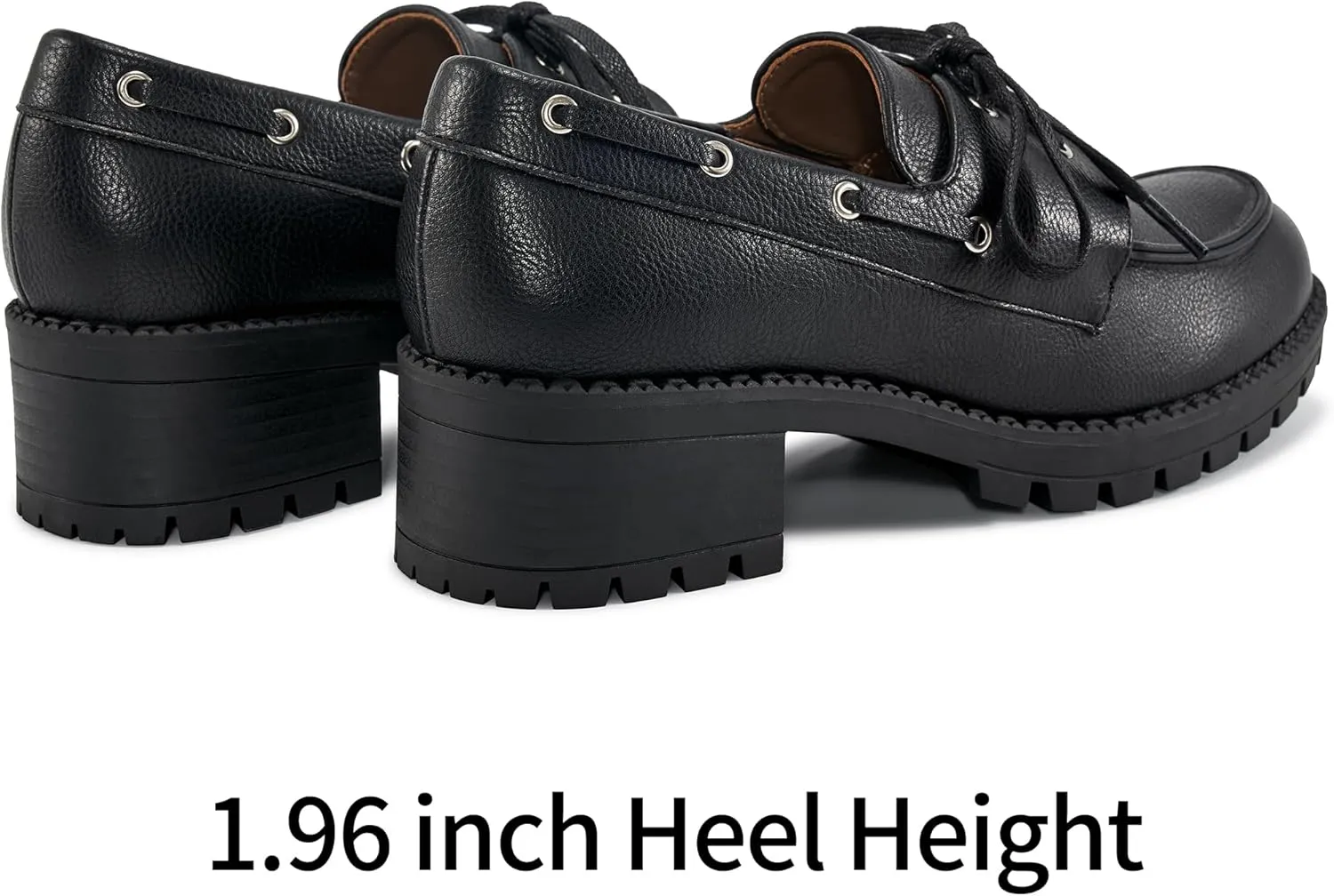 Ablanczoom Platform Oxford Shoes for Women : Lace Up Women's Platform Chunky Loafers with Lug Sole Dress Shoes for Work Business