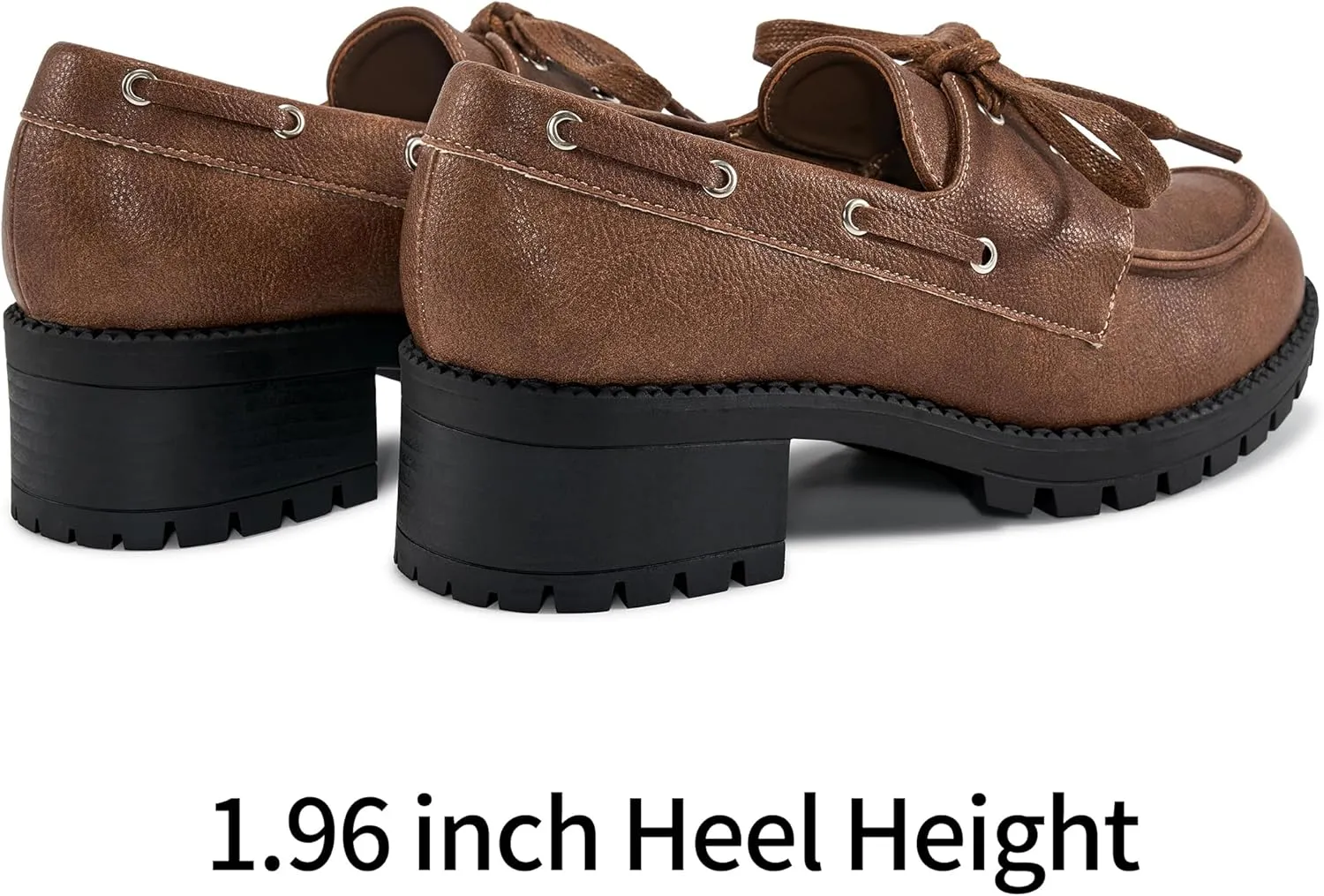 Ablanczoom Platform Oxford Shoes for Women : Lace Up Women's Platform Chunky Loafers with Lug Sole Dress Shoes for Work Business
