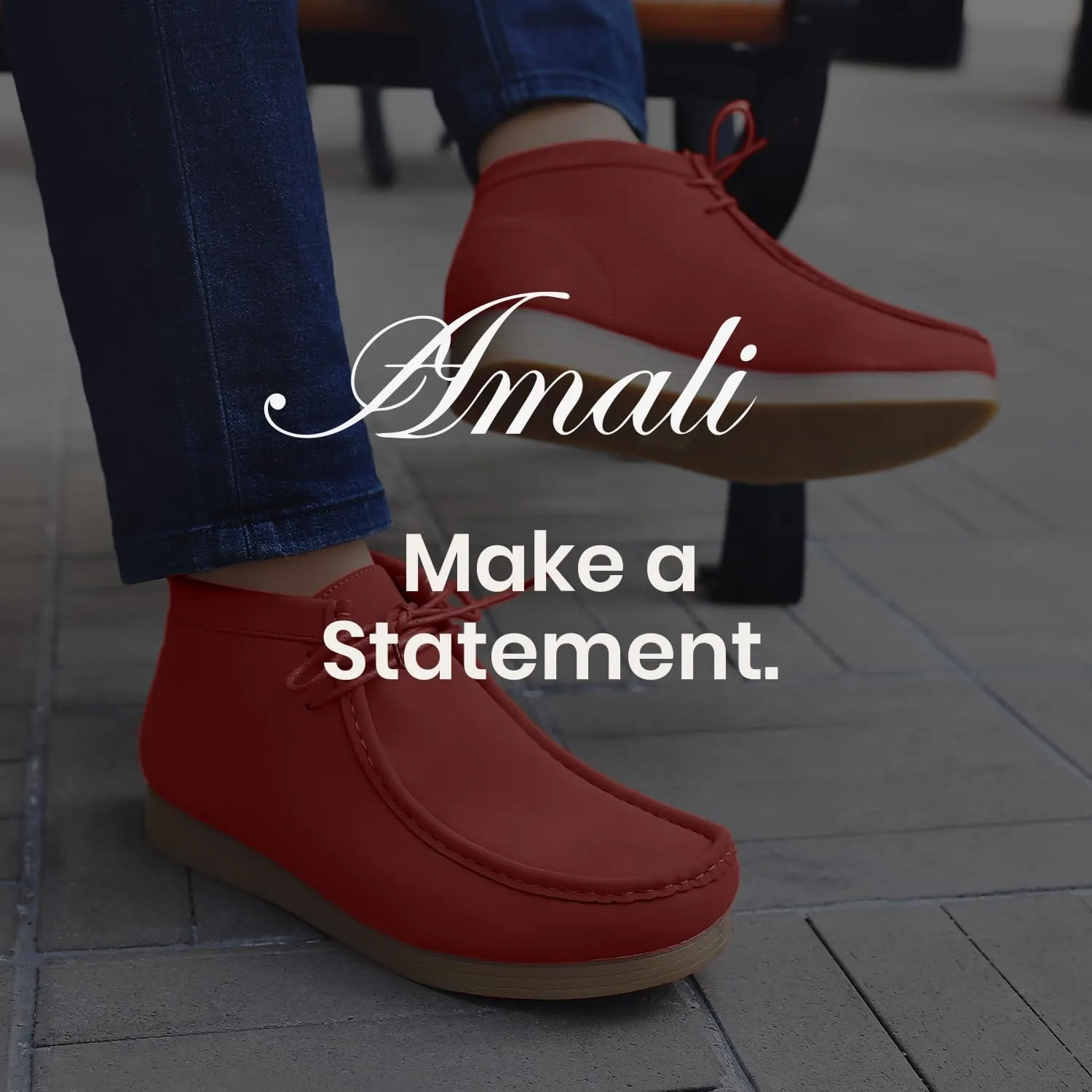 Amali Casual Chukka Boots for Men, High-Top, Lace Up Suede Men's Shoes, Desert Boots with Crepe Rubber Sole
