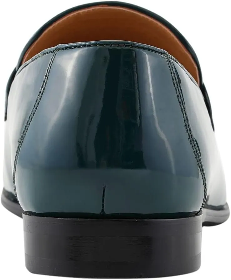 Amali Patent Tuxedo Loafer Men??s Slip-On Dress Shoes for Men Formal Loafers Mens Smoking Slippers