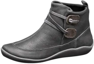AMDBEL Ankle Boots for Women, Cowgirl Boots Women Slip On Loafers Chunky Block Heel Shoes Office Hollow-out Low Heel Booties