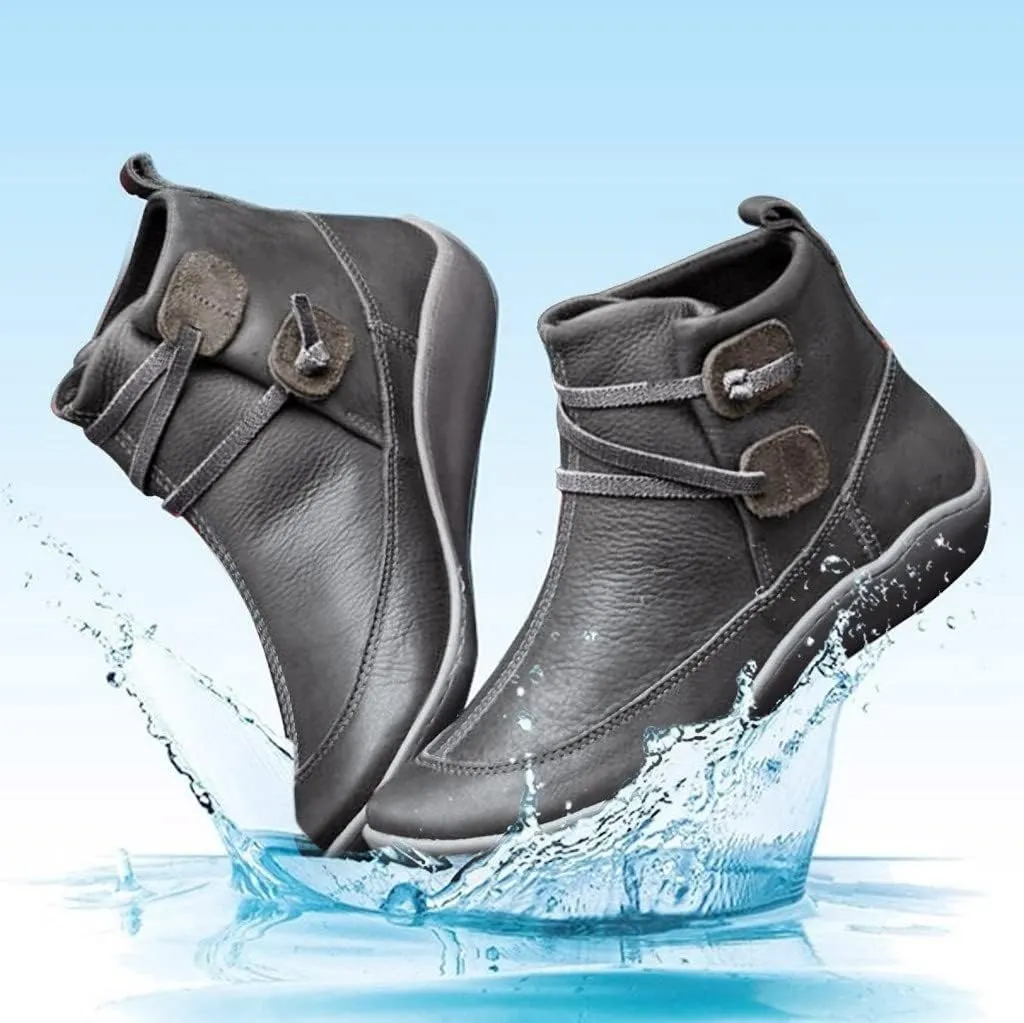 AMDBEL Ankle Boots for Women, Cowgirl Boots Women Slip On Loafers Chunky Block Heel Shoes Office Hollow-out Low Heel Booties
