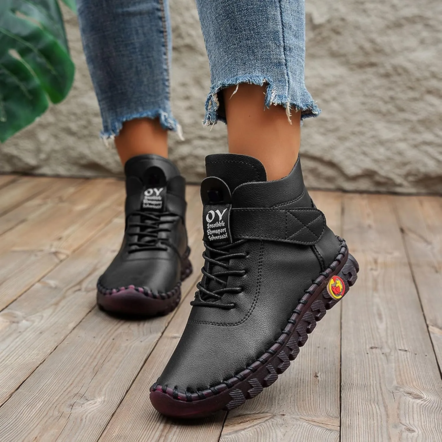 AMDBEL Boots for Women Fashion Dressy, Womens Snow Boots Winter Lace Up Plush Warm Warm Fur Lined Booties Short Ankle Boots
