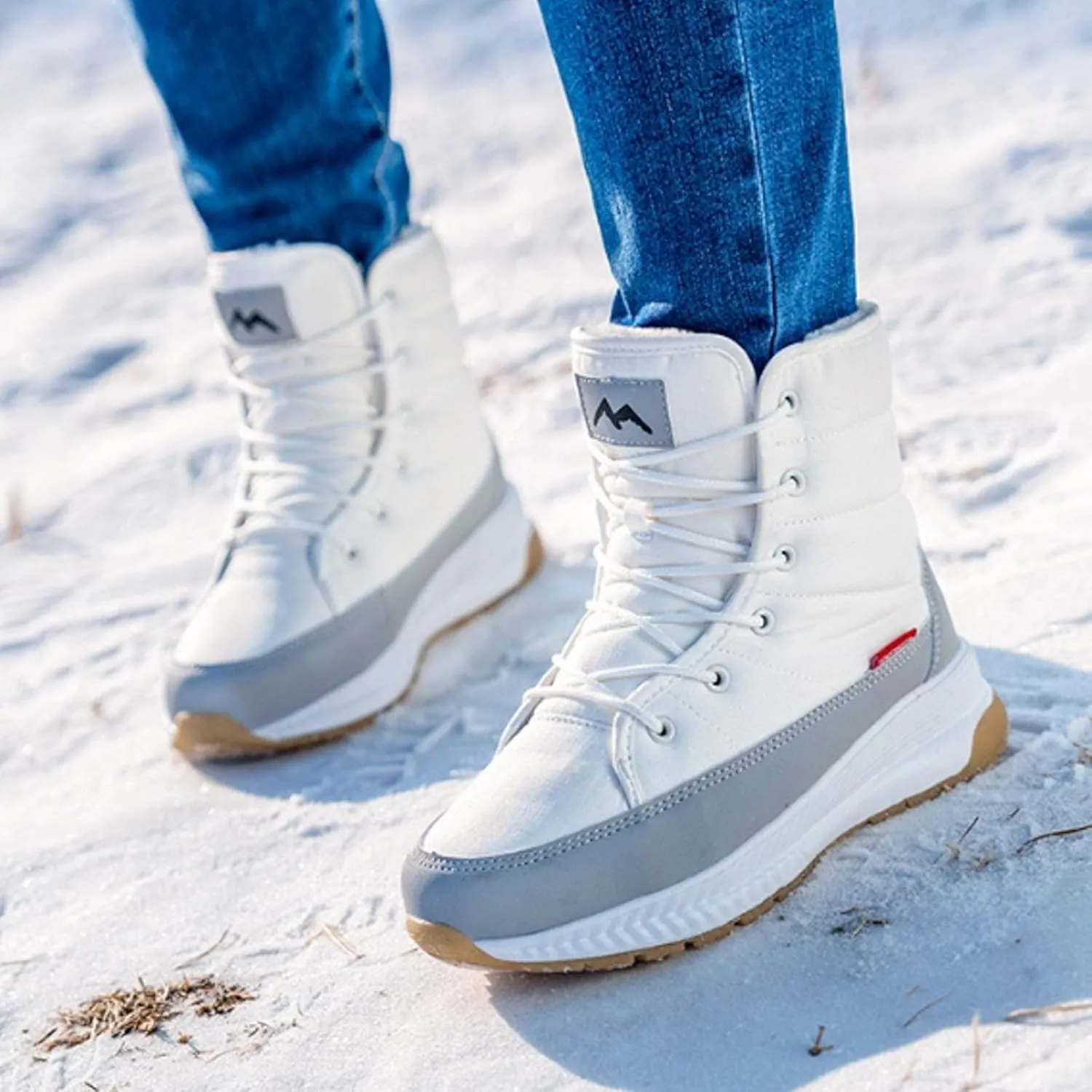 AMDBEL Snow Boots for Women,Womens Winter Snow Boots Waterproof Shoes Warm Fur Lined Comfortable Hiking Walking Ankle Booties