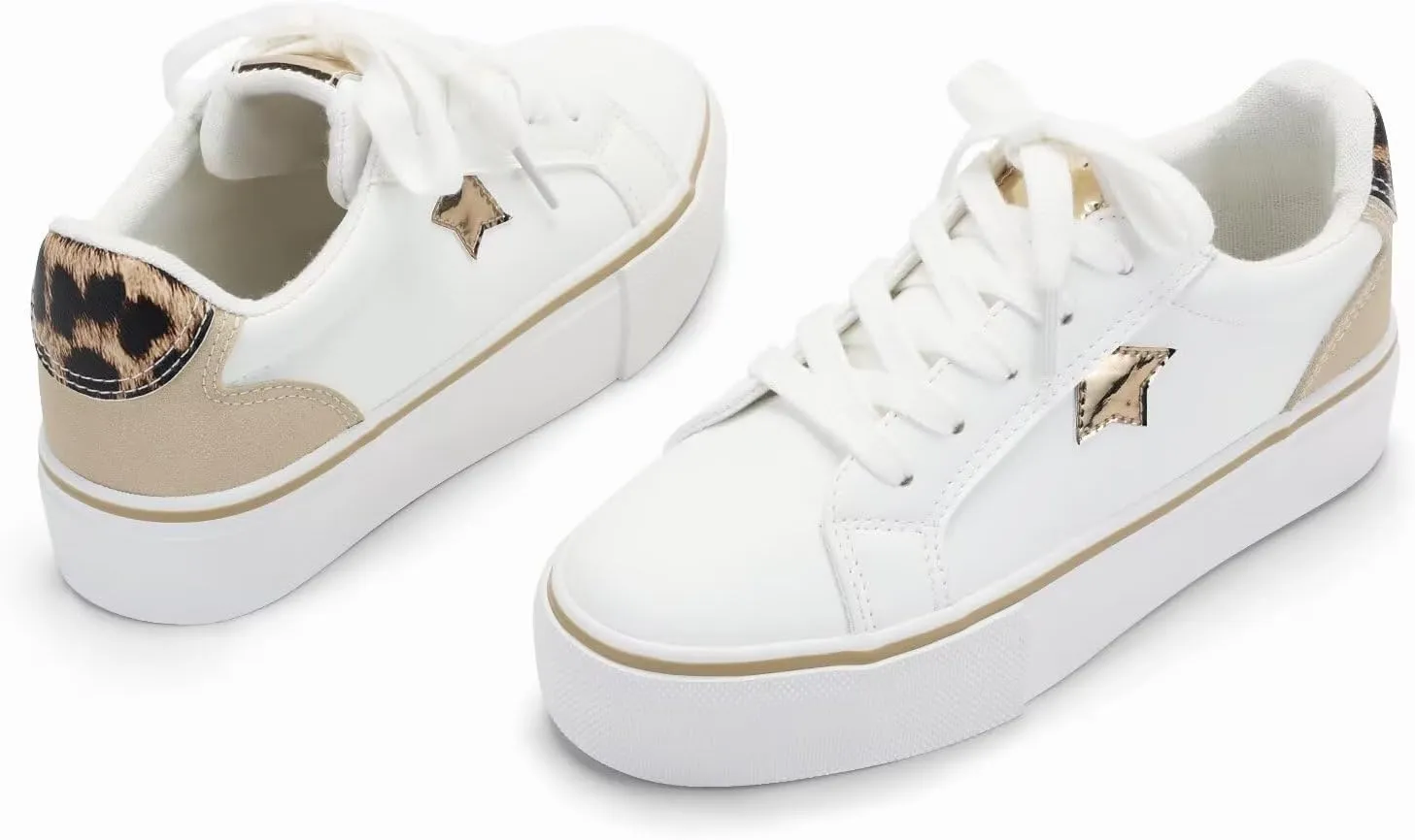 ANTLULU Girls??Platform Canvas Shoes Low Top and High Top Canvas Sneakers Lace-up Fashion Casual Shoes for Girls
