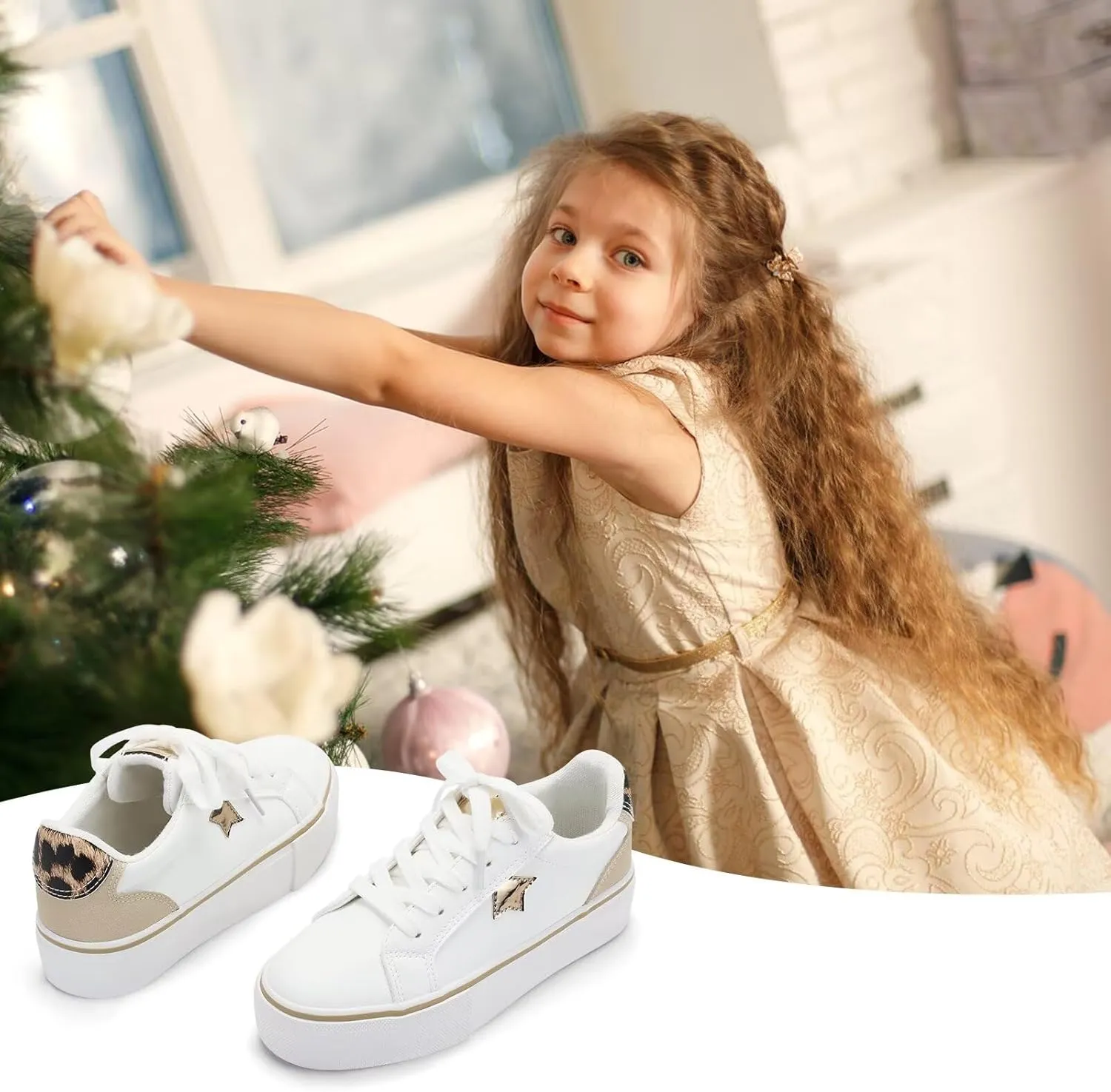 ANTLULU Girls??Platform Canvas Shoes Low Top and High Top Canvas Sneakers Lace-up Fashion Casual Shoes for Girls