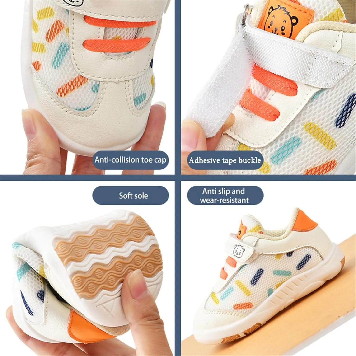 Autumn and Winter Baby Girls Boys Children's Shoes Sports Shoes Flat Bottom Non Slip Non Slip Breathable Soft Shoes Youth Soccer Cleats Size 3