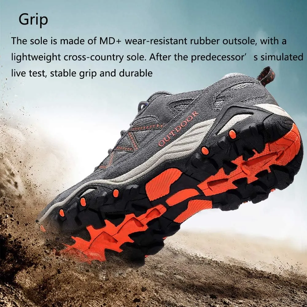 Autumn Outdoor Hiking Shoes, Low-top Non-Slip Wear-Resistant Travel Shoes, Non-Slip Outdoor Men's Shoes, Men's Sports Shoes (Dark Blue 39)
