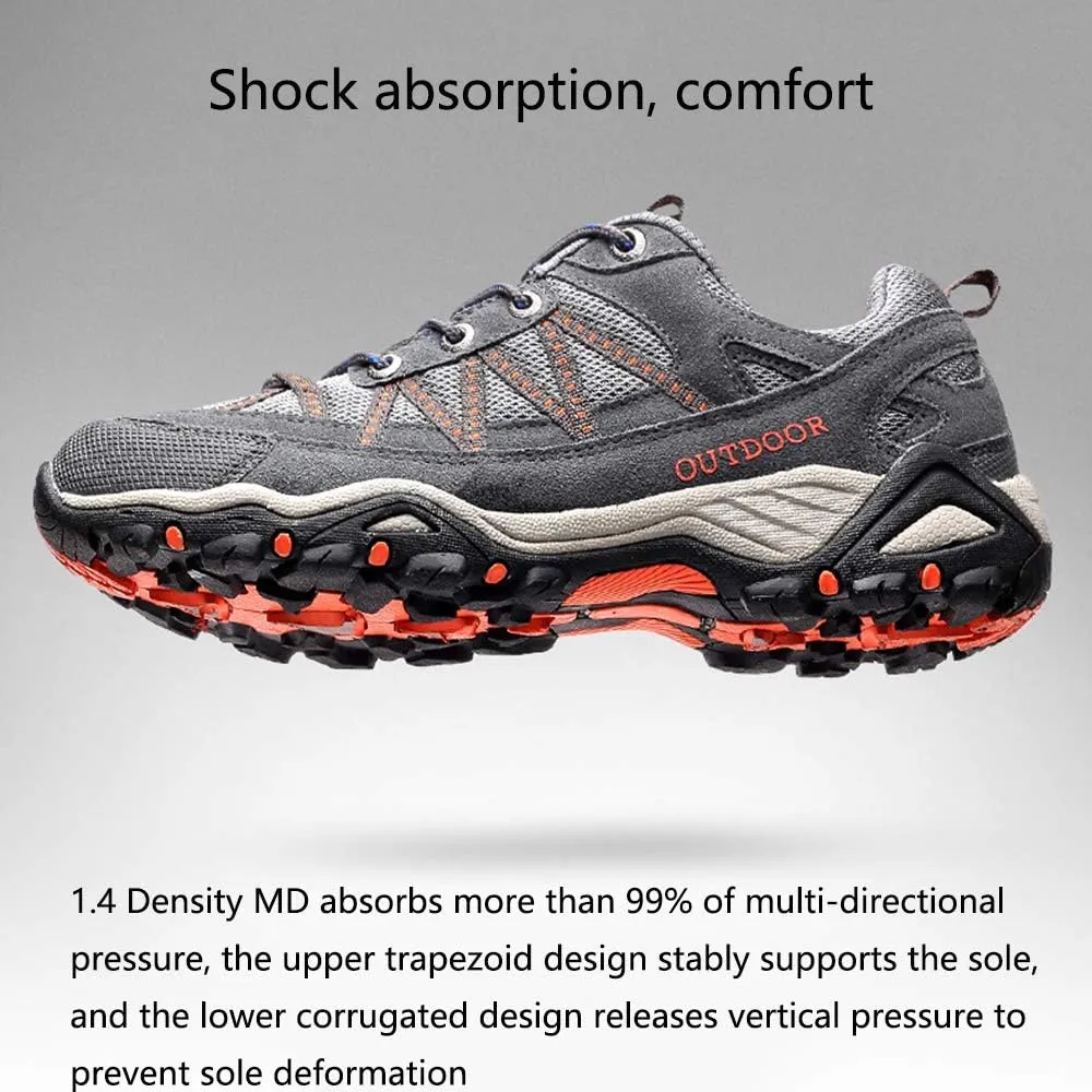 Autumn Outdoor Hiking Shoes, Low-top Non-Slip Wear-Resistant Travel Shoes, Non-Slip Outdoor Men's Shoes, Men's Sports Shoes (Dark Blue 39)