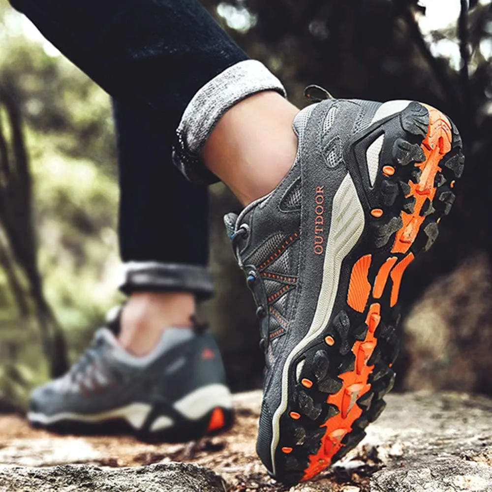 Autumn Outdoor Hiking Shoes, Low-top Non-Slip Wear-Resistant Travel Shoes, Non-Slip Outdoor Men's Shoes, Men's Sports Shoes (Dark Blue 39)