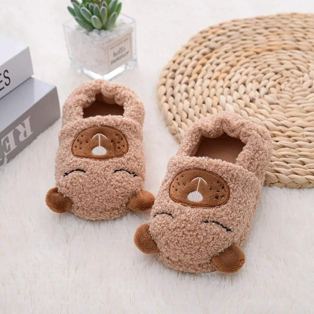 Baby Girls' House Slippers with Non-Slip Rubber