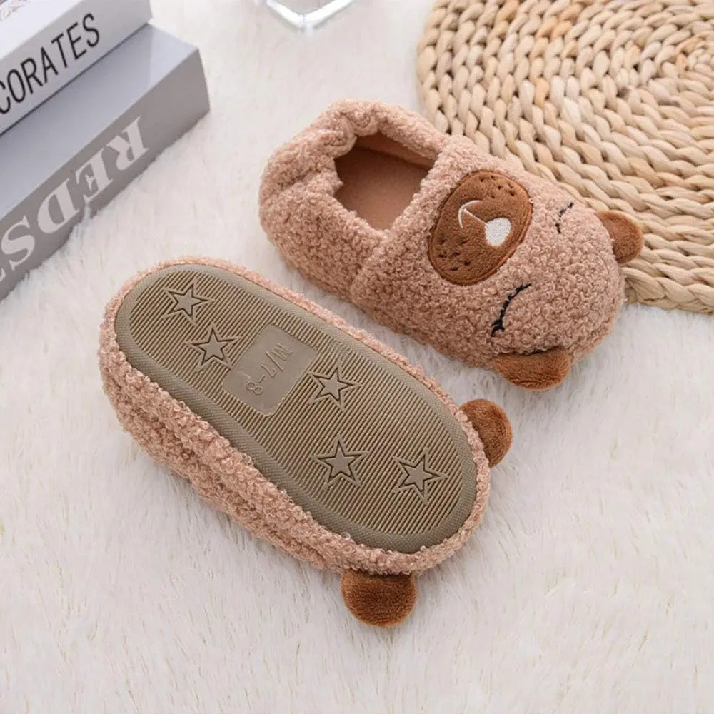 Baby Girls' House Slippers with Non-Slip Rubber
