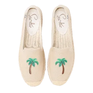 Bayside Beach Club Espadrille Palmtree Ivory