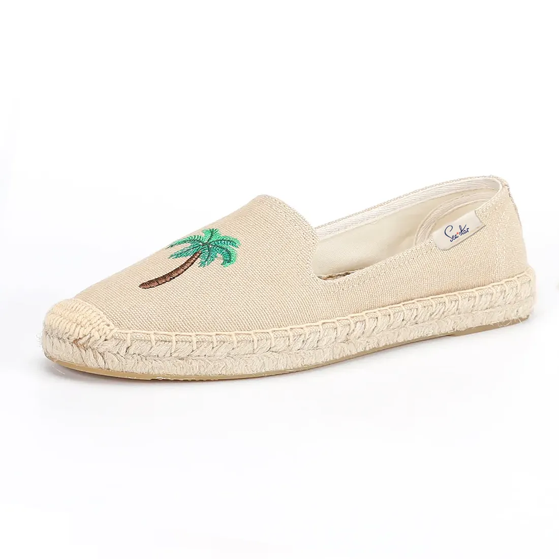 Bayside Beach Club Espadrille Palmtree Ivory