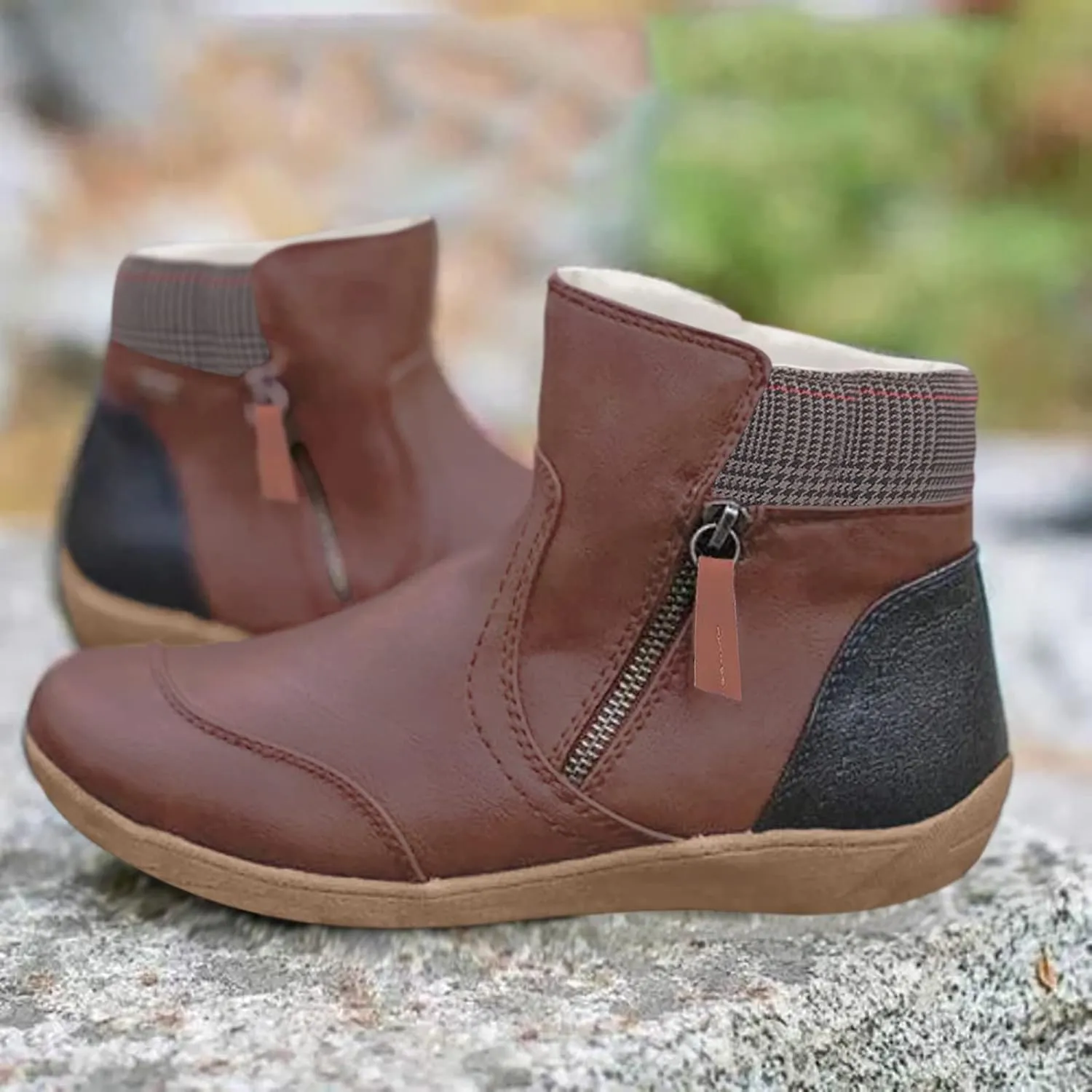 Black Knee High Winter Boots for Women Women Waterproof Snow Boots with Zipper Winter Boots for Women Ankle Booties Sexy Womens Duck Boots Waterproof Insulated Wide Botas Nieve