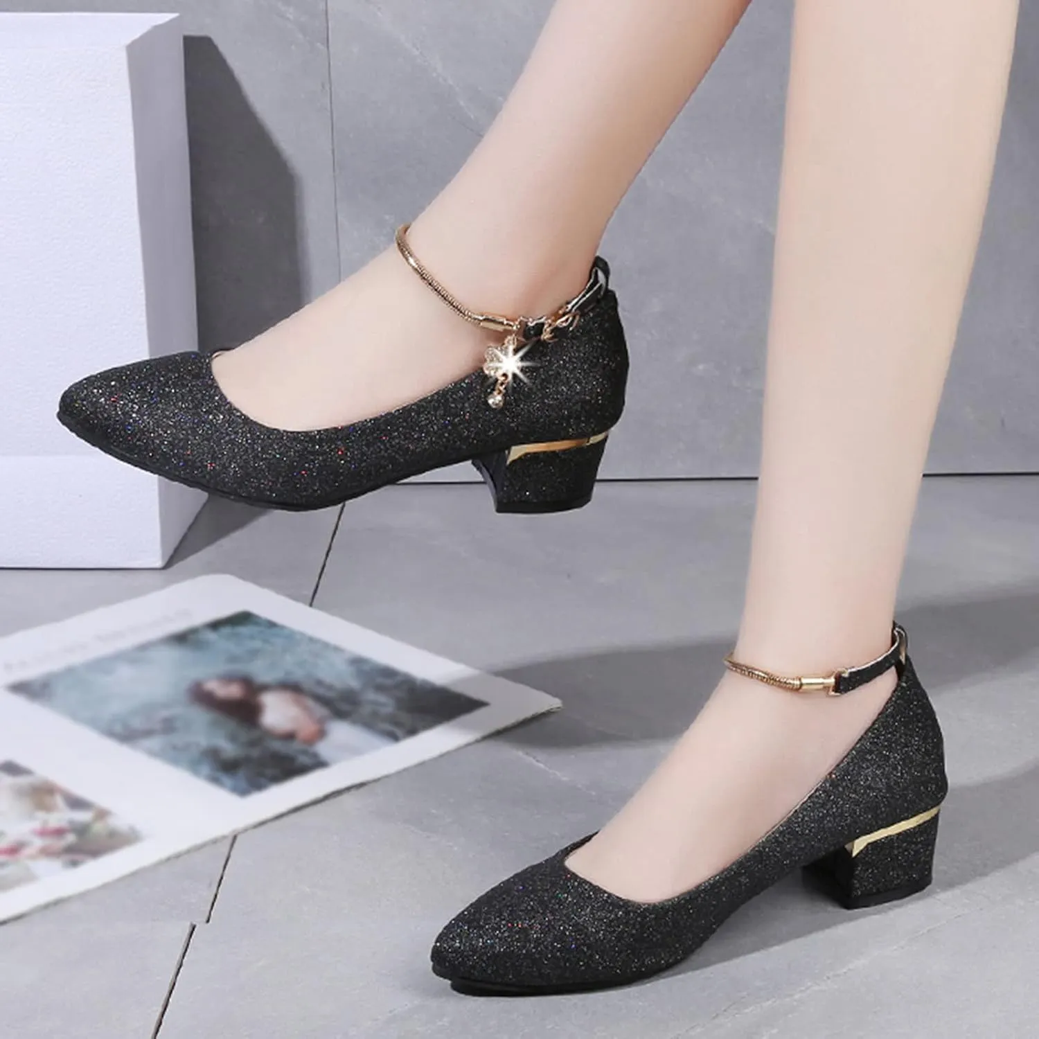 Bohemian Heels Ladies Women Sandals Fashion High Crystal Shoes Women's high Heels High Heels Dancing