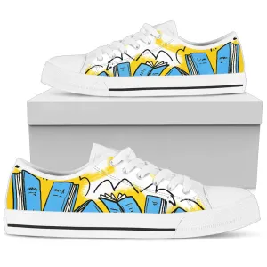 Books blue Women's Low Top Shoe