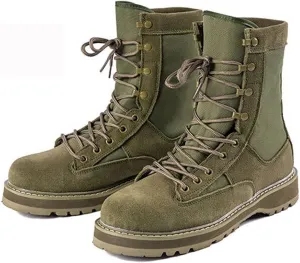 Breathable Men Desert Boots Tactical Military Boots Ultralight Combat Boots Outdoor Hiking Shoes Army Boots Large (Color : Green, Size : 6.5)