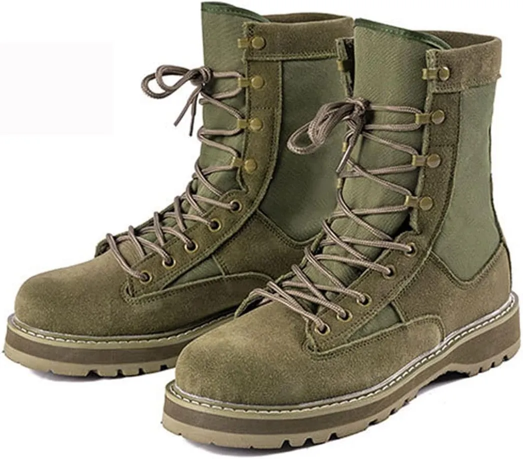Breathable Men Desert Boots Tactical Military Boots Ultralight Combat Boots Outdoor Hiking Shoes Army Boots Large (Color : Green, Size : 6.5)