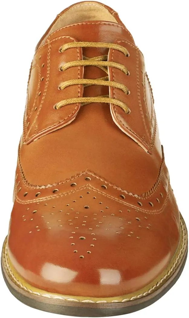 Bruno Marc Italy Prince Men's Classic Modern Oxford Wingtip Lace Dress Shoes