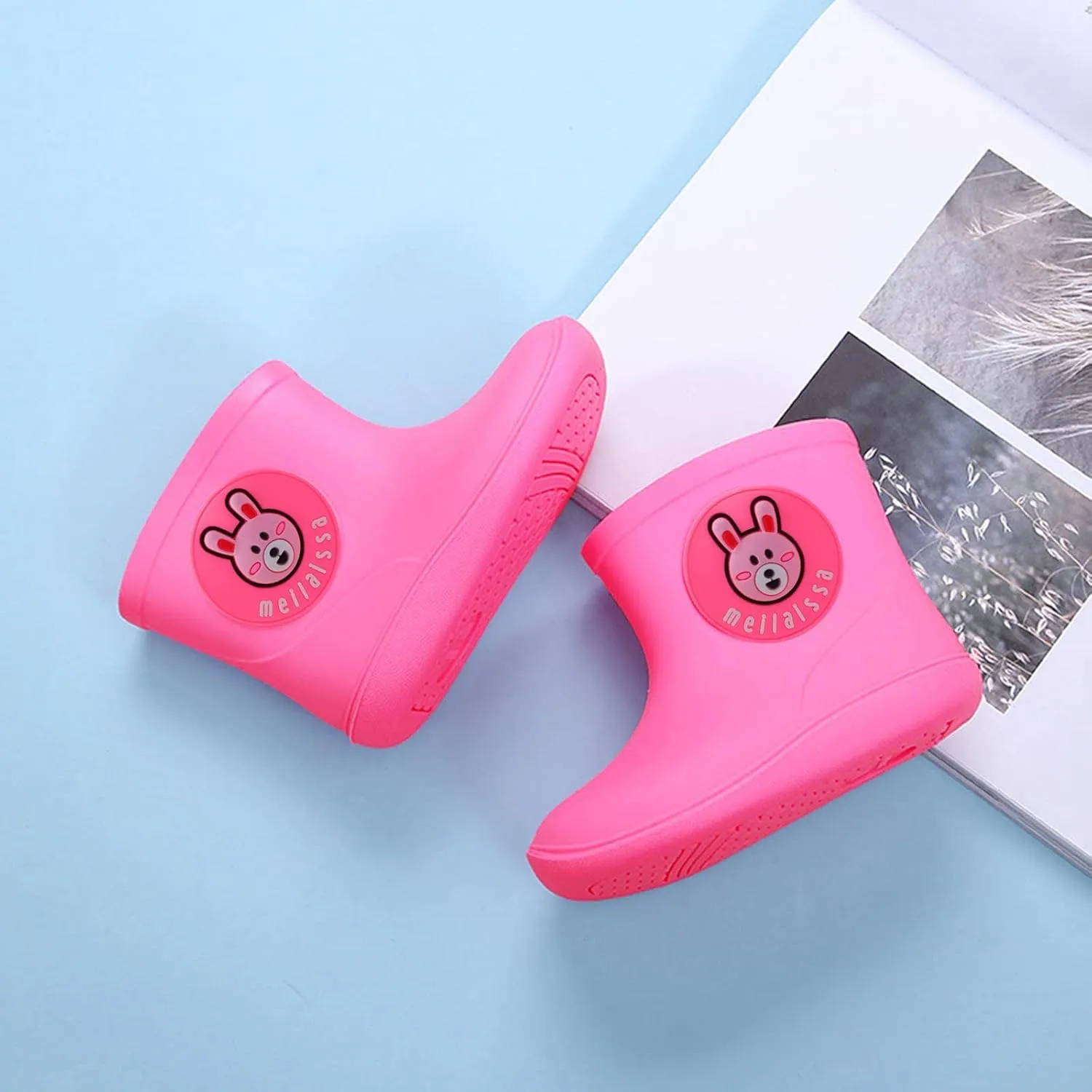 Cartoon Boots Kids Shoes Baby Rain Rain Boys Toddler Girls Rubber Baby Shoes Fashion Shoes for Kids (Pink, 3-4 Years)