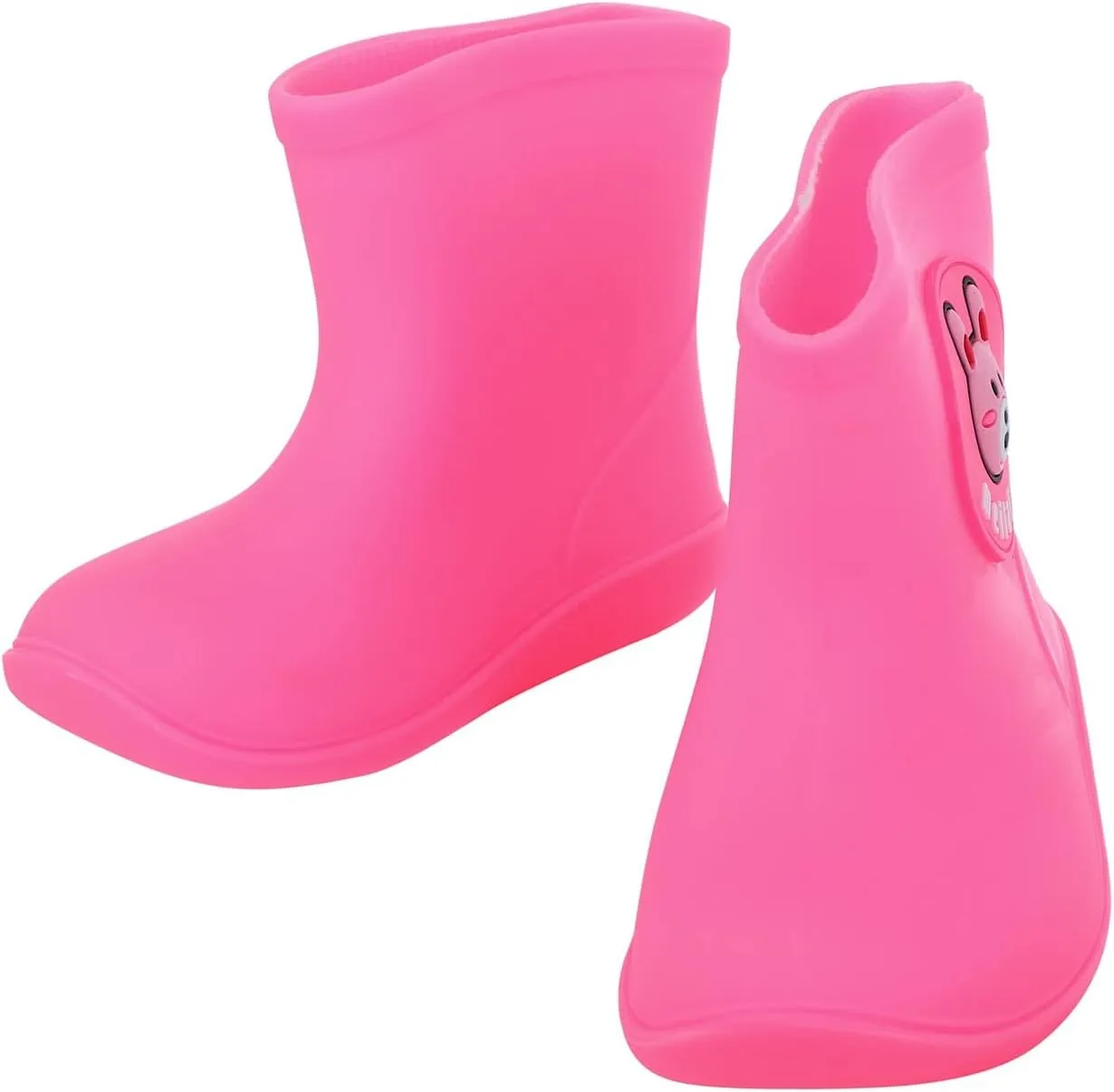 Cartoon Boots Kids Shoes Baby Rain Rain Boys Toddler Girls Rubber Baby Shoes Fashion Shoes for Kids (Pink, 3-4 Years)
