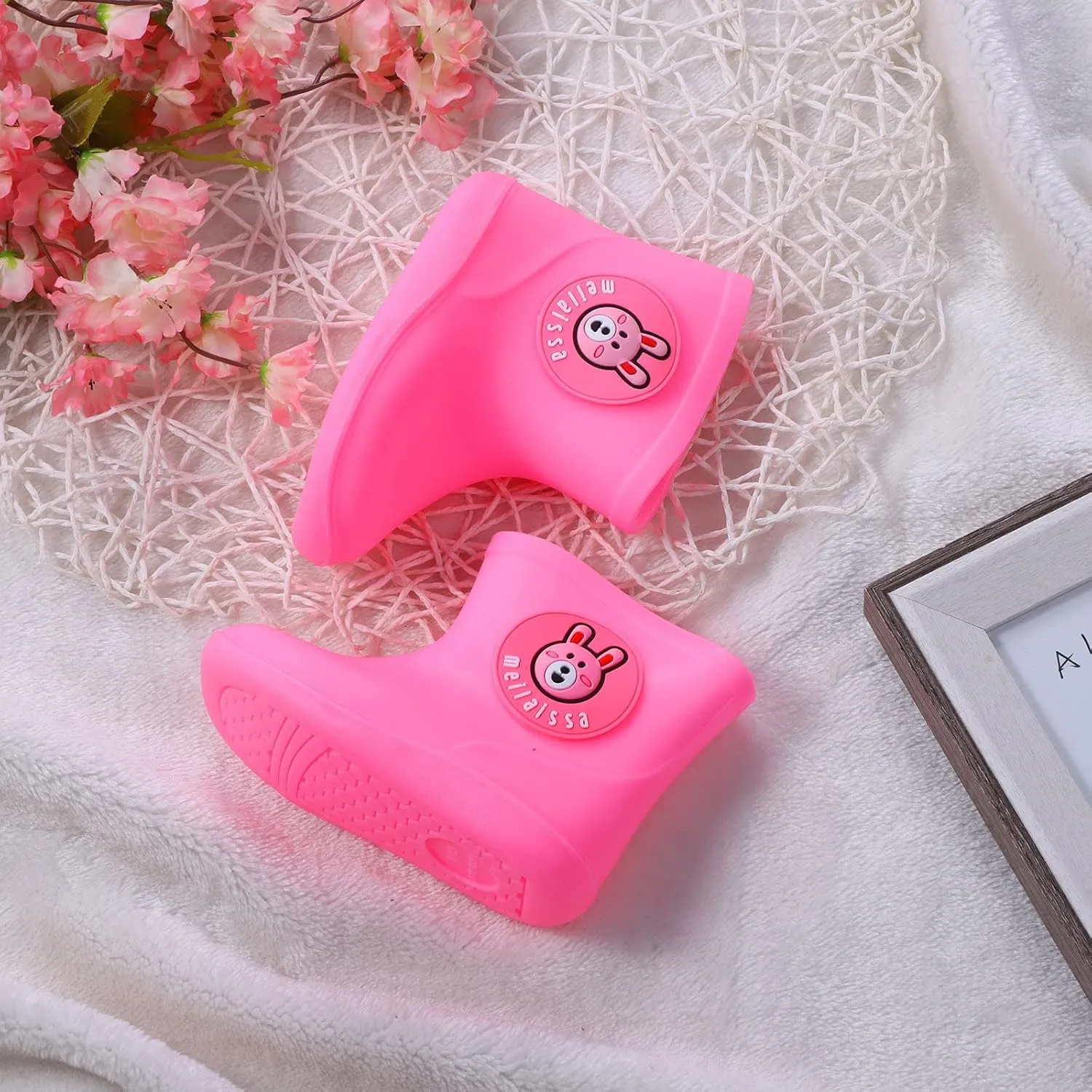 Cartoon Boots Kids Shoes Baby Rain Rain Boys Toddler Girls Rubber Baby Shoes Fashion Shoes for Kids (Pink, 3-4 Years)