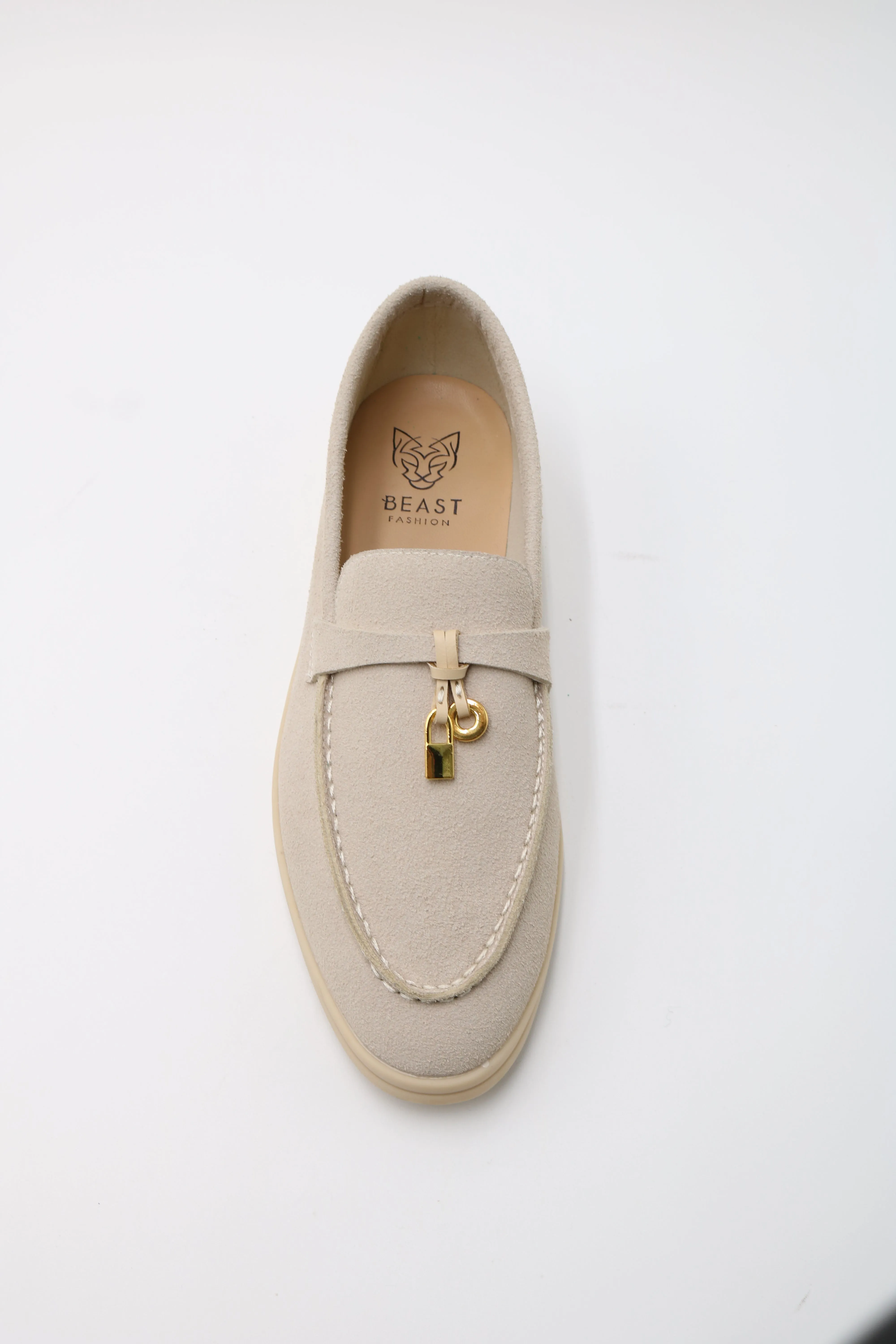 CHARLIE-01 Gold-Accent Loafers