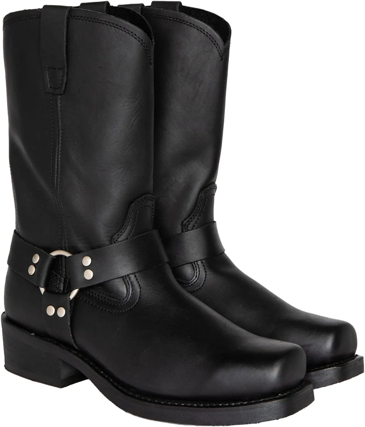 CHUUMEE Men's Classic Western Cowboy Square Toe Embroidered Cowboy Boots