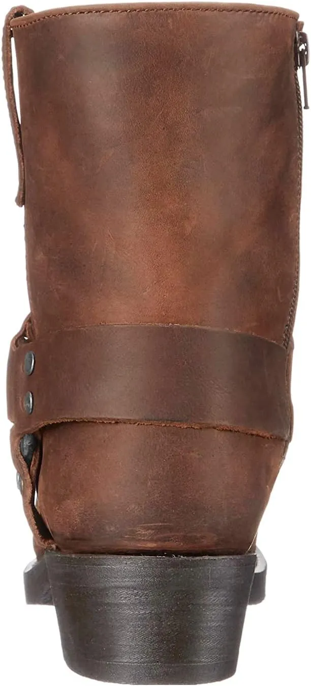 CHUUMEE Men's Classic Western Cowboy Square Toe Embroidered Cowboy Boots??Men's Square Toe Side Zip Ankle Boots