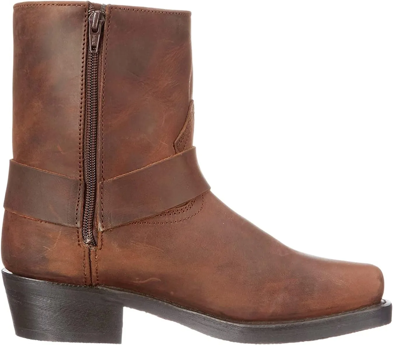 CHUUMEE Men's Classic Western Cowboy Square Toe Embroidered Cowboy Boots??Men's Square Toe Side Zip Ankle Boots