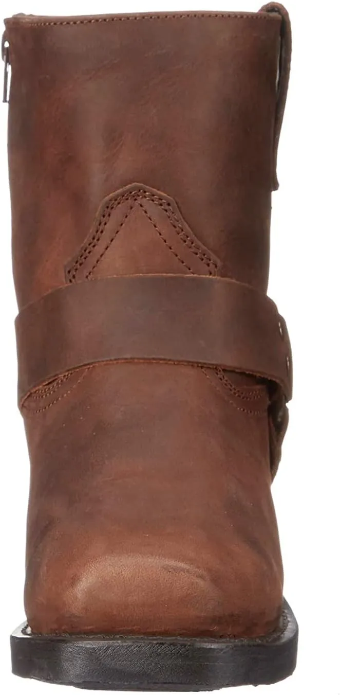 CHUUMEE Men's Classic Western Cowboy Square Toe Embroidered Cowboy Boots??Men's Square Toe Side Zip Ankle Boots