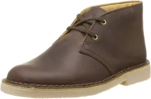 Clarks Kids Desert Leather Ankle Boots Beeswax Brown (12.0W)