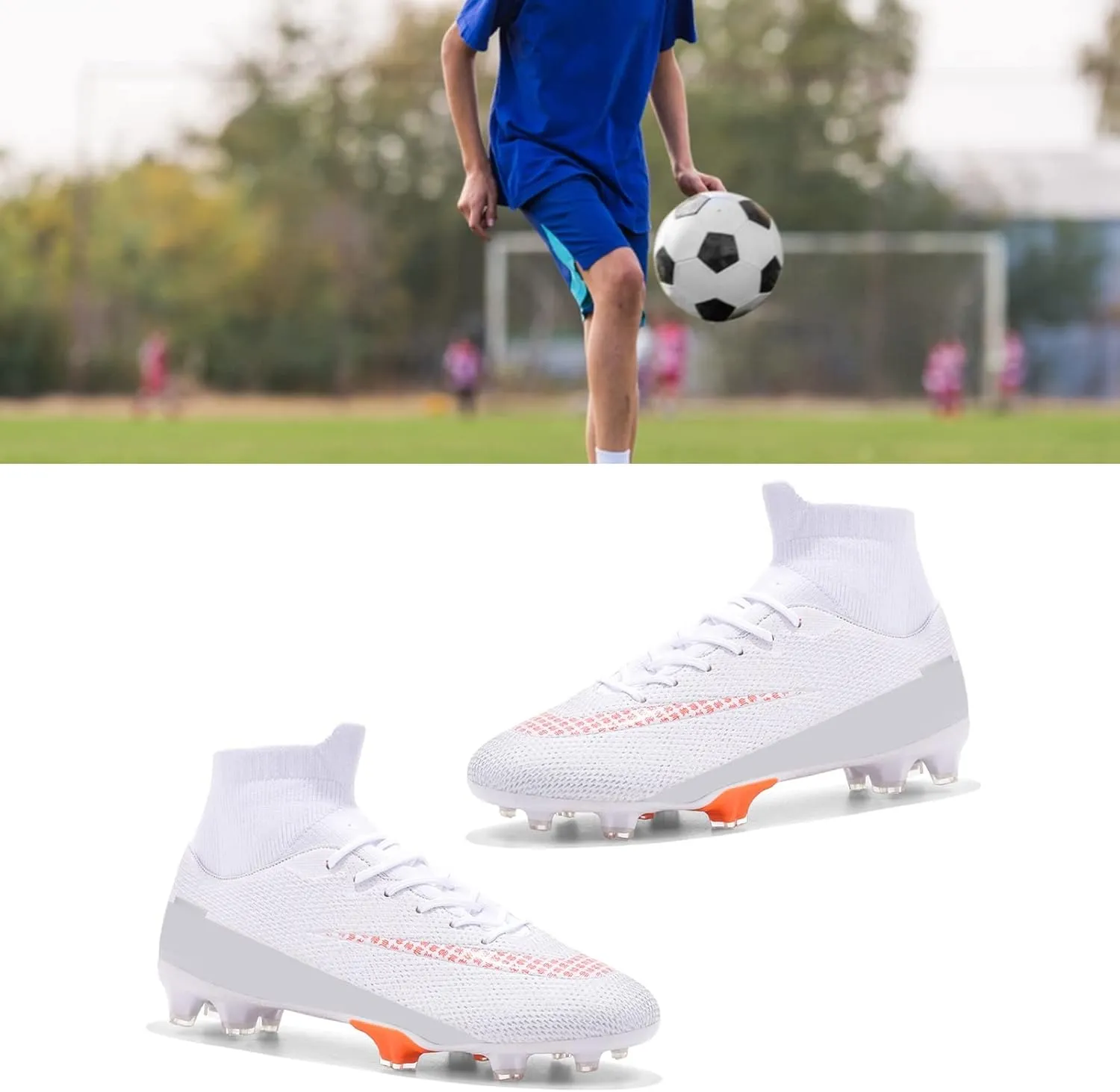 Cleats Men Soccer Shoes Outdoor Indoor Training Adult Football Shoes Grass Training Match Sport Sneakers