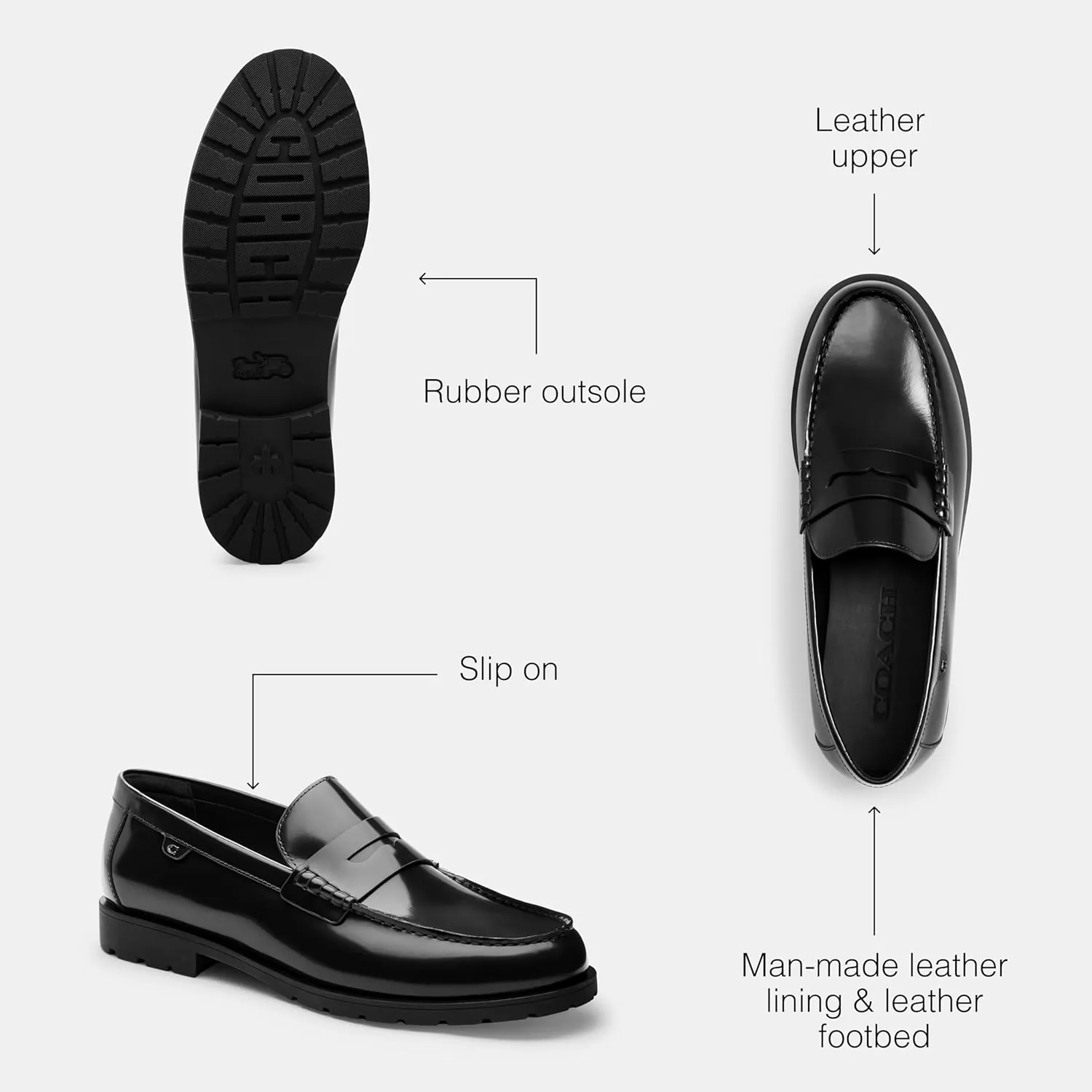 COACH Men's Reagan Penny Loafer