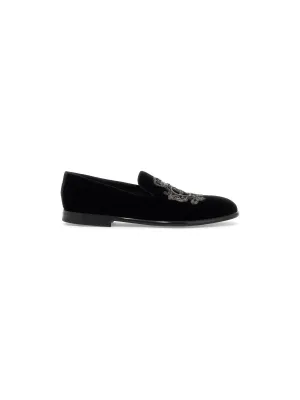 Coats of Arms Velvet Slippers
