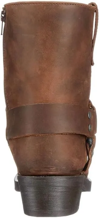 Cowboy Boots For Men Outdoor Zipper Non-Slip Wear-Resistant Heel Classic Short Boots Fall Winter Traditional Boots
