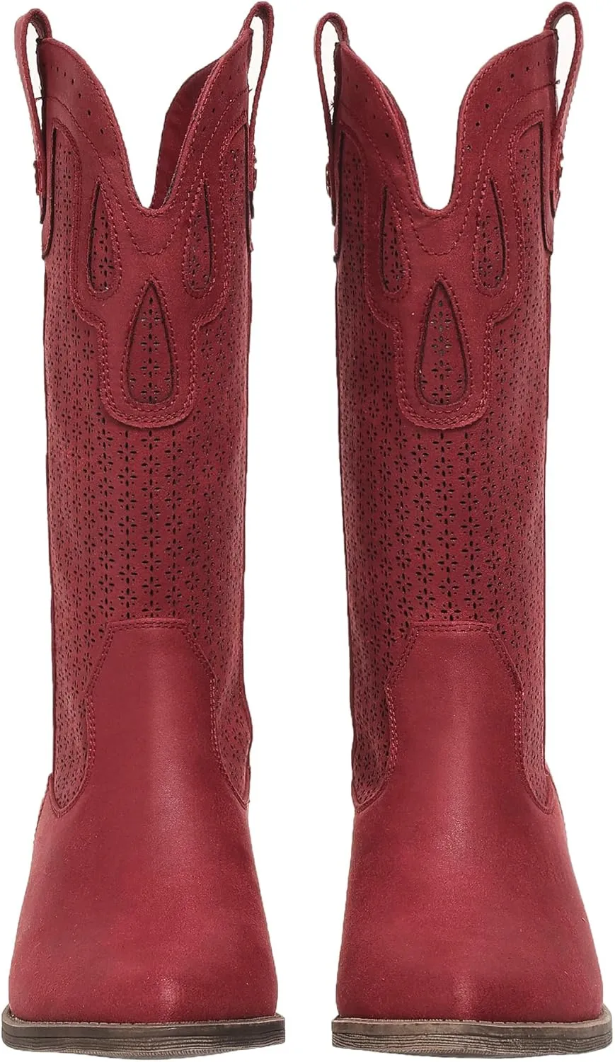 Cowboy Boots for Women Cowgirl Western Boots Pointed Toe Low Heel Girls Ladies Chunky Heeled Wide Calf Boot for Casual Dressy
