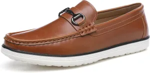 DECARSDZ Men Comfy Slip-on Lightweight Penny Loafers Men's Casual Dress Shoes Black