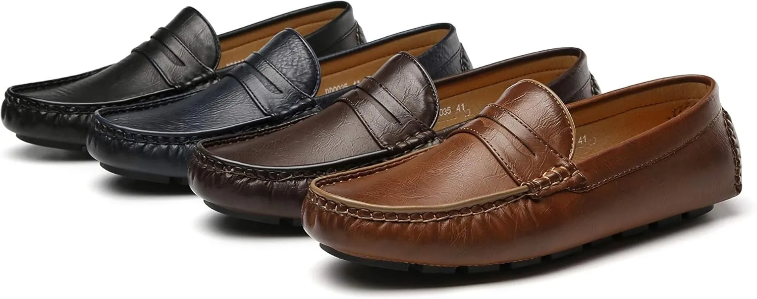 DECARSDZ Penny Loafers for Men Soft Lightweight Driving Boat Shoes Men's Loafers Casual Slip On Shoes