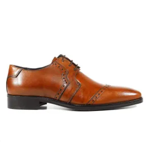Duca Designer Shoes Men's Crust Cuoio Italian Leather Oxfords (DS2105)