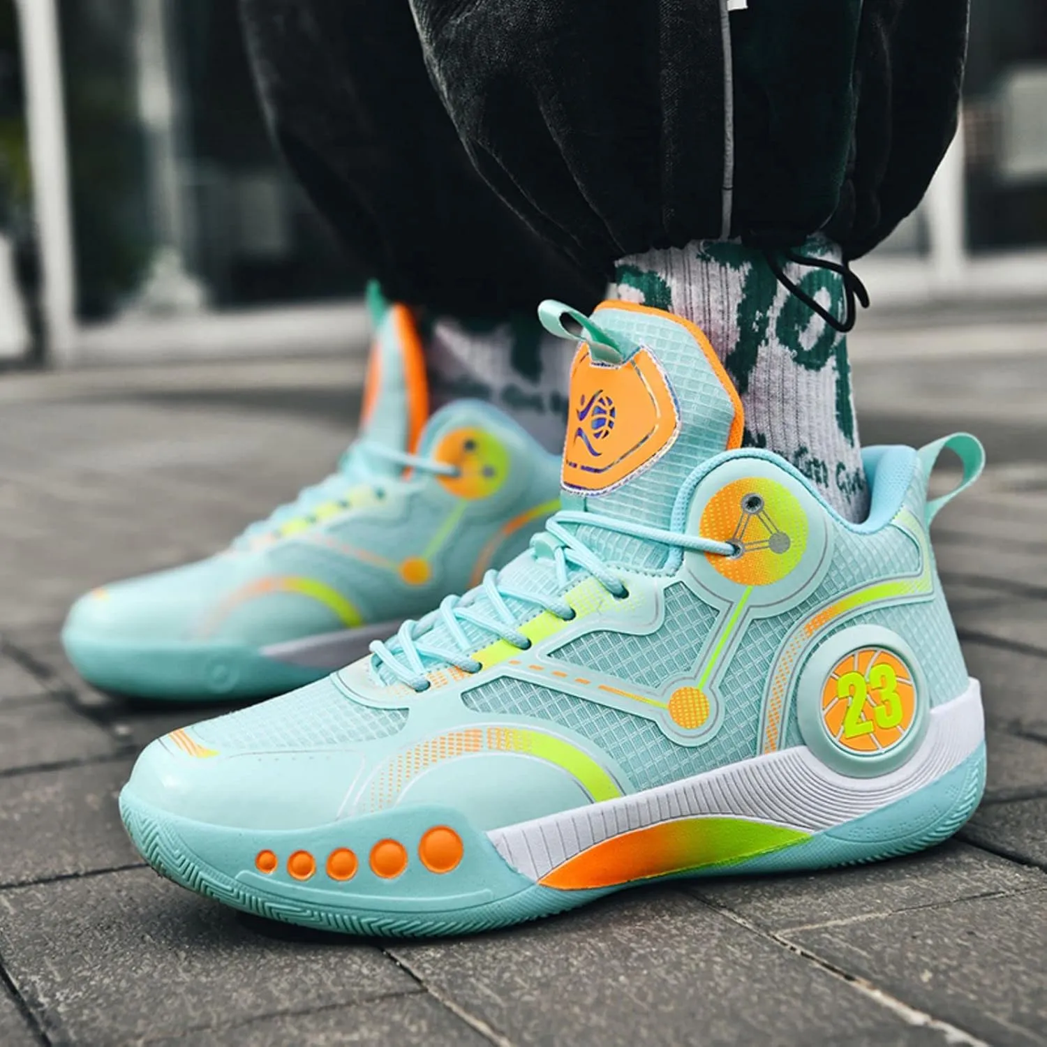Fashion Non-Slip Breathable Wearable Sports Basketball Shoes