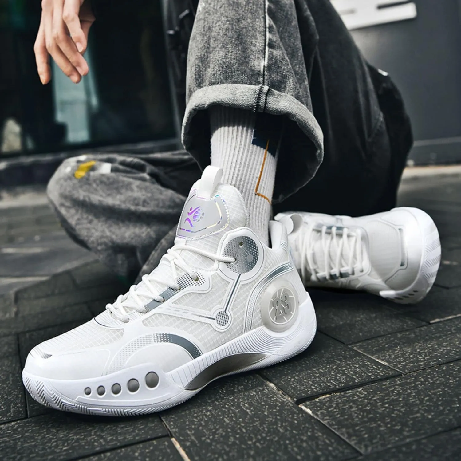 Fashion Non-Slip Breathable Wearable Sports Basketball Shoes