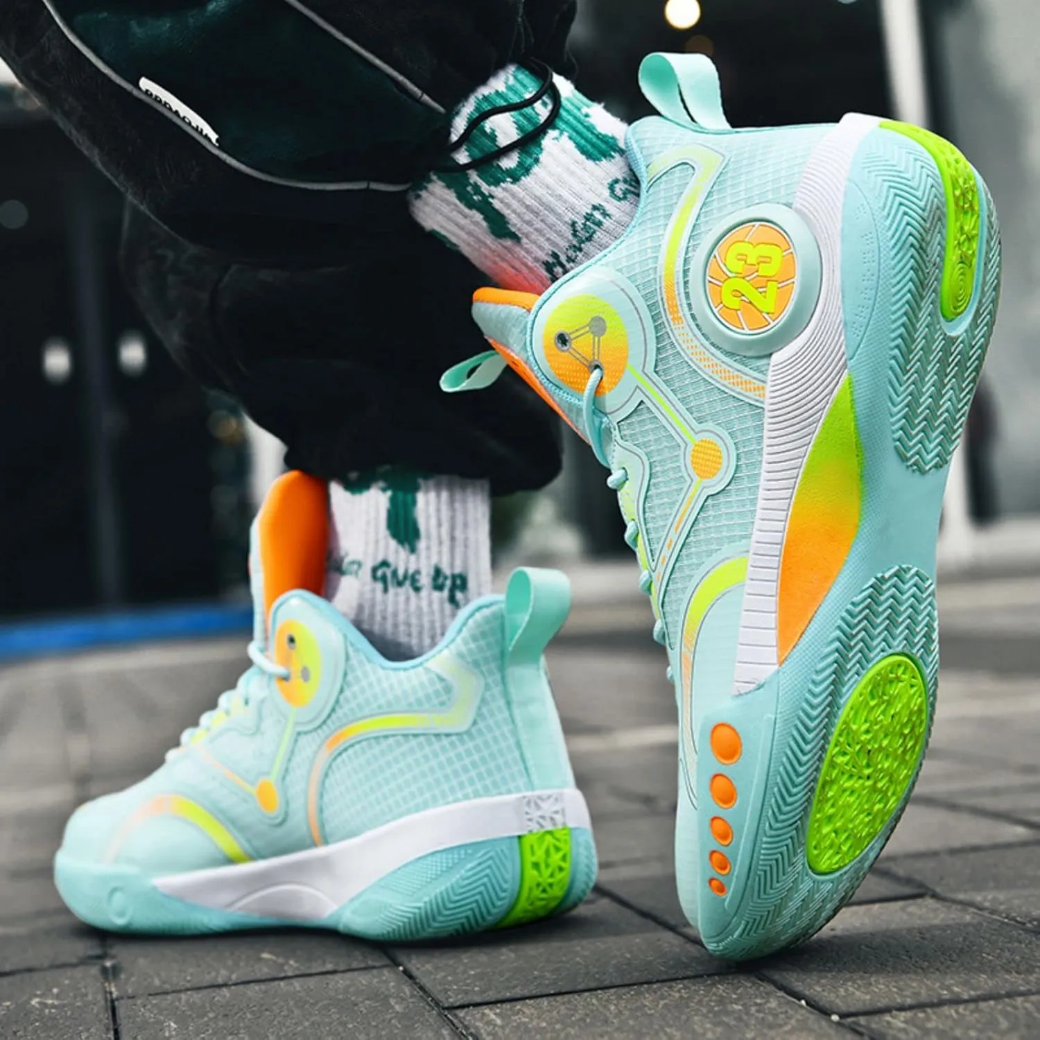 Fashion Non-Slip Breathable Wearable Sports Basketball Shoes