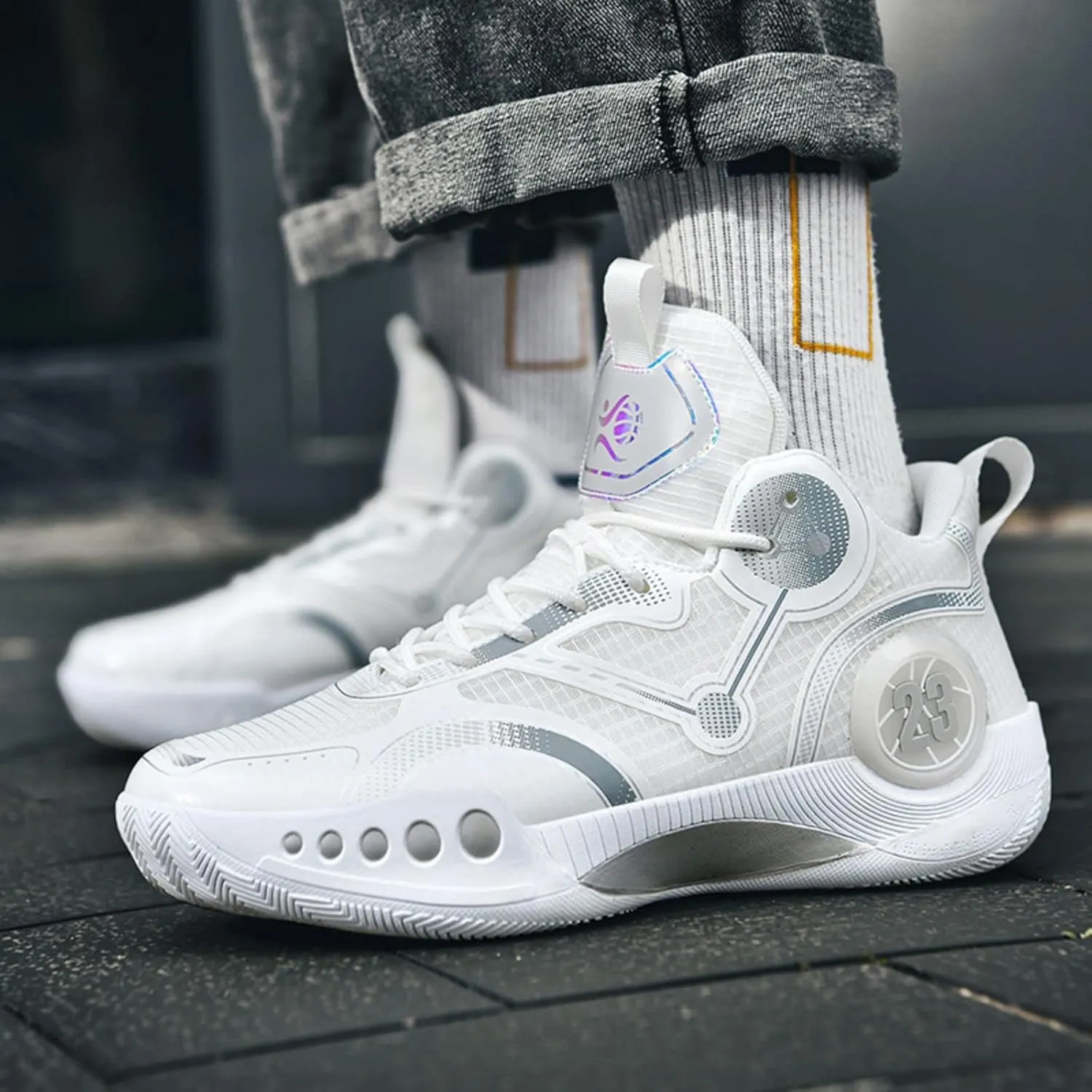 Fashion Non-Slip Breathable Wearable Sports Basketball Shoes