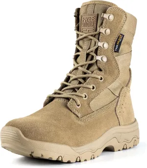FREE SOLDIER Women??s Tactical Boots 8 Inches Lightweight Combat Boot Durable Military Work Outdoors Boots Desert Boot for Women