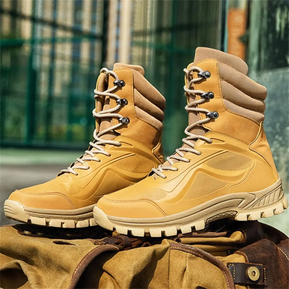 GEXECEUSS Military Boots for Men Side Zipper Lightweight Combat Outdoor Rubber Outsole Boots Hiking Motorcycle Combat Boots Desert Boots