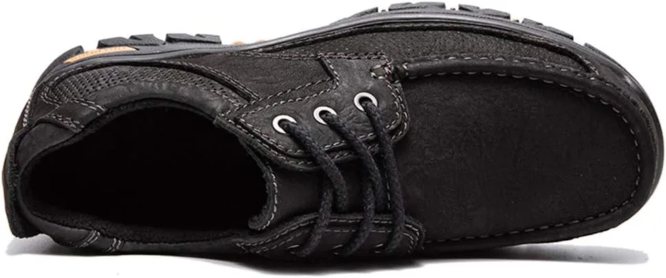 GOSPT Men's Hiking Shoes Leather Sneakers for Outdoor Camping Backpacking